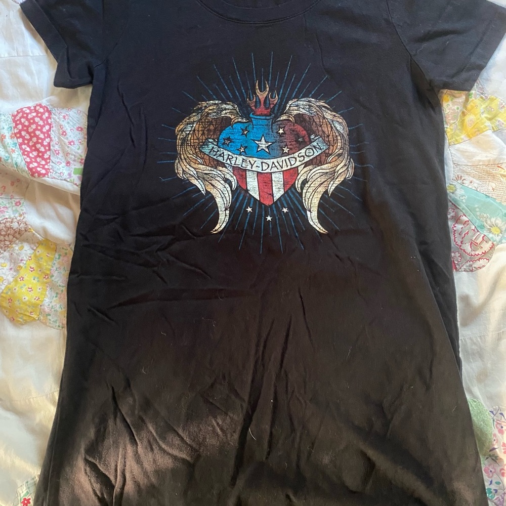 Harley-Davidson Black and Blue Graphic Tee